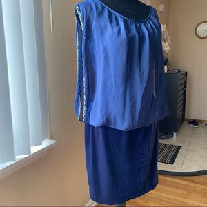 Asymmetric Sleeve Mini Dress